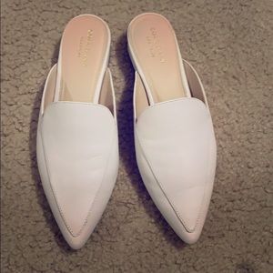 Cole Haan white leather mules